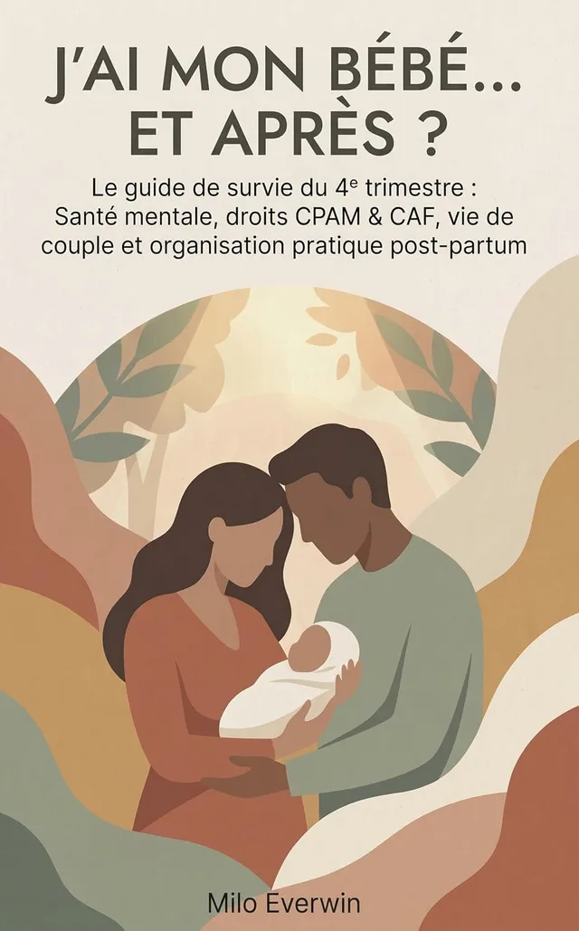 Couverture de J'ai mon bébé... et après ? — Le guide de survie du 4ᵉ trimestre, Milo Everwin, Éditions PIUMA NERA